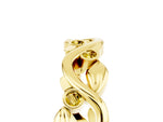 Round Yellow Sapphire Leaf Motif Eternity Band in Yellow gold with Bezel Setting_5