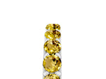 Round Yellow Sapphire Polished Half Eternity Band in Silver with Classic Prong Setting_5