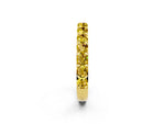 Round Yellow Sapphire Polished Half Eternity Band in Yellow gold with Classic Prong Setting_2