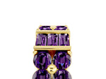 Round and Baguette Amethyst Anniversary Band in Yellow gold with Channel and Prong Setting_5