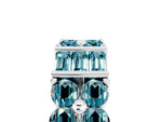 Round and Baguette Blue Topaz Anniversary Band in White gold with Channel and Prong Setting_5
