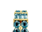 Round and Baguette Blue Topaz Anniversary Band in Yellow gold with Channel and Prong Setting_5