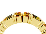 Round and Baguette Citrine Anniversary Band in Yellow gold with Channel and Prong Setting_4