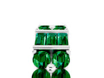 Round and Baguette Emerald Anniversary Band in White gold with Channel and Prong Setting_5