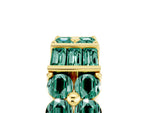 Round and Baguette Green Sapphire Anniversary Band in Yellow gold with Channel and Prong Setting_5