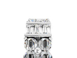 Round and Baguette Moissanite Anniversary Band in White gold with Channel and Prong Setting_5
