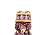 Round and Baguette Morganite Anniversary Band in Yellow gold with Channel and Prong Setting_5