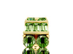 Round and Baguette Peridot Anniversary Band in Yellow gold with Channel and Prong Setting_5