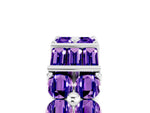 Round and Baguette Tanzanite Anniversary Band in Silver with Channel and Prong Setting_5