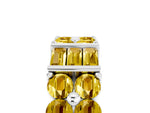 Round and Baguette Yellow Sapphire Anniversary Band in White gold with Channel and Prong Setting_5