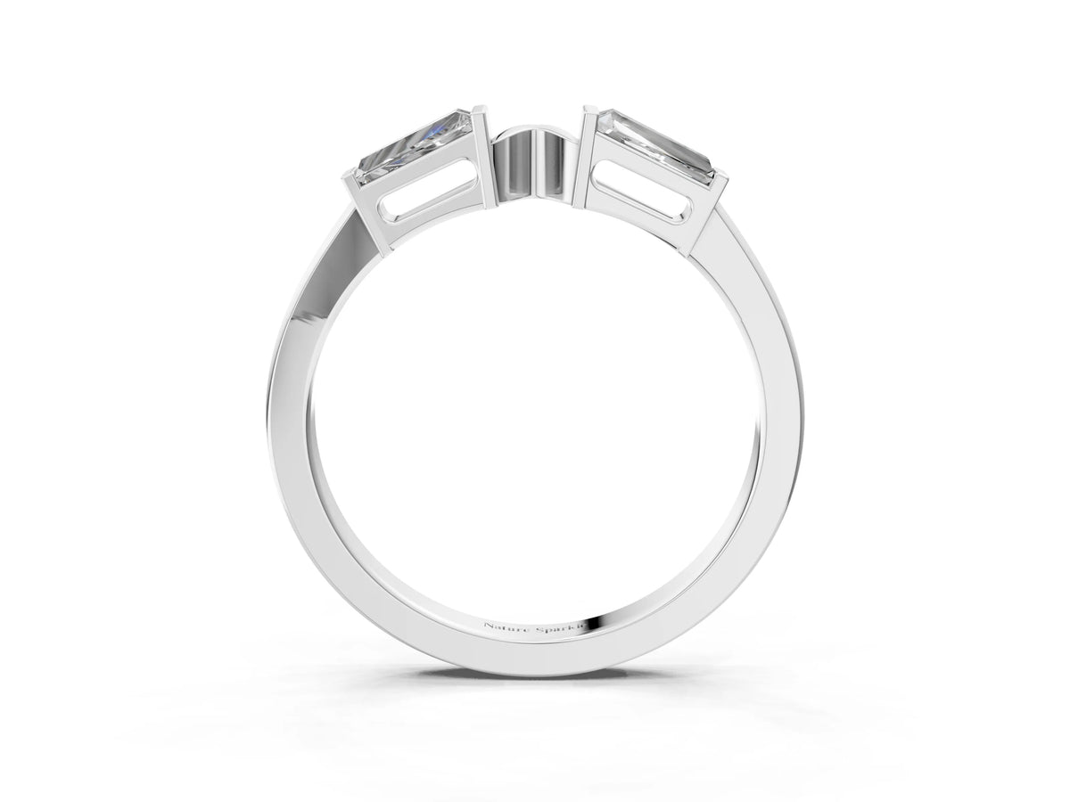 Silver Baguette Diamond Open Band with Bar Prong Setting_15