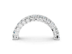 Silver Baguette cut diamond Half Eternity Band with Shared Prong Setting_9