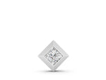 Silver Bezel Princess Cut Diamond Pendant_4