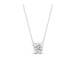 Silver Bezel Round Solitaire Pendant_3