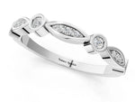 Silver Bezel Set Marquise and Round Diamond Contour Band_13
