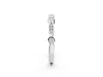 Silver Bezel Set Marquise and Round Diamond Contour Band_14