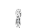 Silver Bezel Set Marquise and Round Diamond Contour Band_17