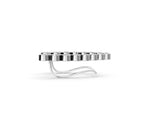 Silver Bezel-Set Round Diamond Climber Earrings_5