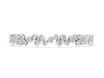 Silver Bezel Set Round Diamond Cluster Tennis Bracelet_2