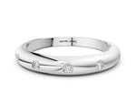 Silver Bezel Set Round Diamond Comfort Fit Band_12