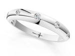 Silver Bezel Set Round Diamond Comfort Fit Band_13