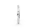 Silver Bezel Set Round Diamond Comfort Fit Band_14