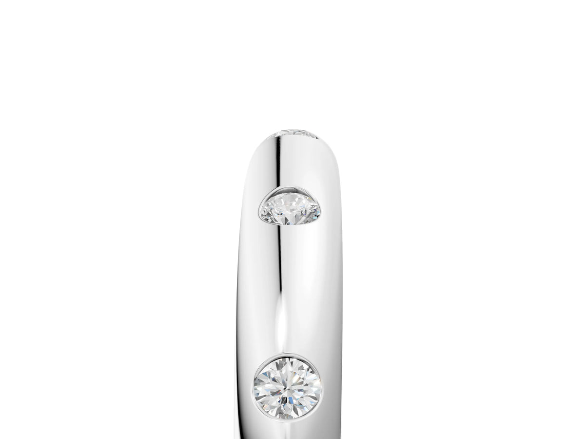 Silver Bezel Set Round Diamond Comfort Fit Band_17