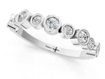Silver Bezel Set Round Diamond Half Eternity Band_13