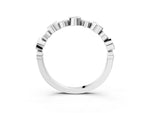Silver Bezel Set Round Diamond Half Eternity Band_15