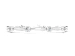 Silver Bezel Set Round Diamond Link Bracelet with Box Clasp_2