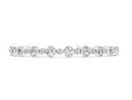 Silver Bezel Set Round Diamond Tennis Bracelet with Box Clasp_2