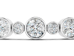 Silver Bezel Set Round Diamond Tennis Bracelet with Box Clasp_3