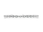 Silver Bezel and Prong Set Round and Princess Cut Diamond Tennis Bracelet_4