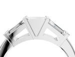 Silver Channel Set Baguette Diamond Flat Band with Bar Prong Setting_10