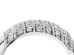 Silver Channel Set Round Diamond Dome Band_10