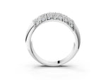 Silver Channel Set Round Diamond Dome Band_9