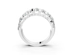 Silver Channel-Set Round Diamond Multi-Row Band_9