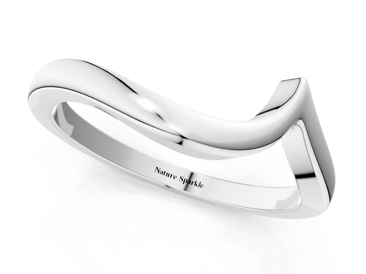 Silver Chevron V-Shaped Contour Band_13