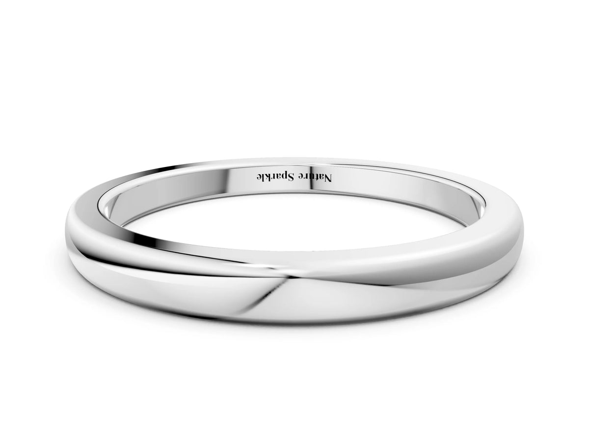 Silver Classic Plain Metal Band_12