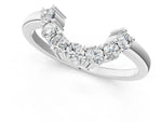 Silver Curved Round Diamond Pave Band with Prong Setting_13