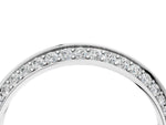 Silver Double Row Pavé Round Diamond Eternity Band with Channel Setting_10