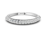 Silver Double Row Pavé Round Diamond Eternity Band with Channel Setting_6