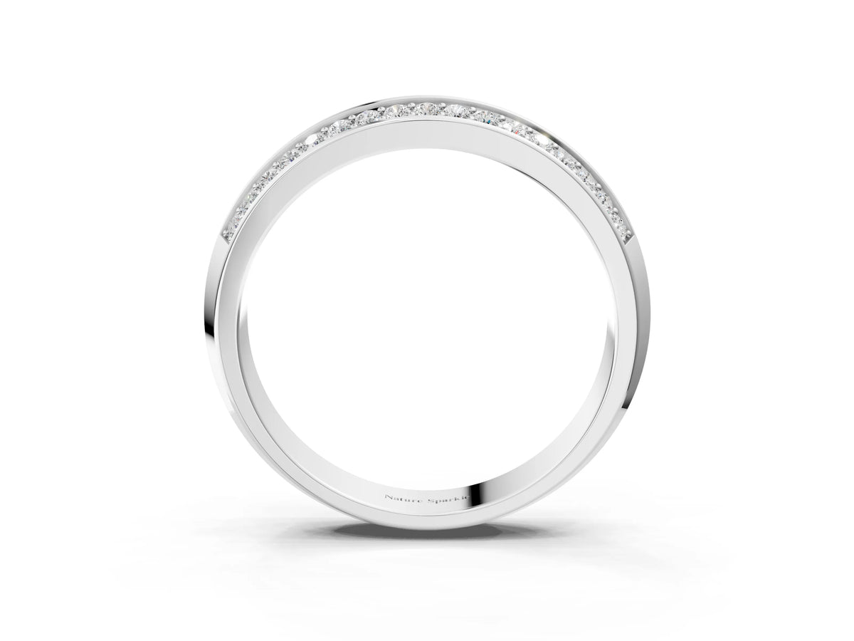 Silver Double Row Round Diamond Channel Set Eternity Band_15