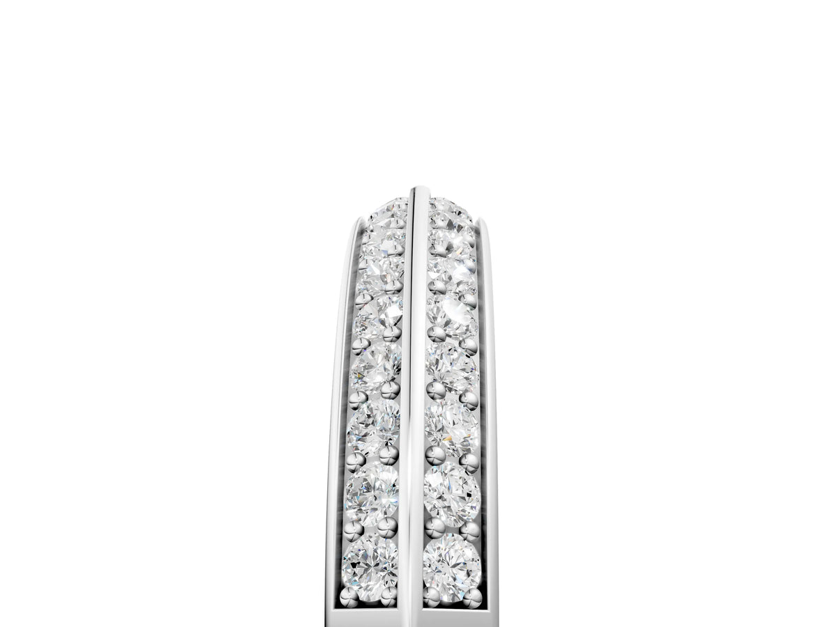 Silver Double Row Round Diamond Channel Set Eternity Band_17