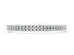 Silver Double Row Round Diamond Tennis Bracelet with Prong Setting_4