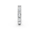 Silver Emerald Cut Diamond Eternity Band with Shared Prong Setting_14