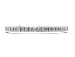 Silver Emerald Cut Diamond Tennis Bracelet with Four-Prong Setting_2