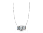 Silver Emerald Cut Three-Stone Bar Pendant with Bar Prong Setting_5