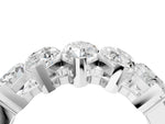 Silver Five Stone Marquise Diamond Prong Set White Gold Band_10