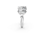 Silver Five Stone Marquise Diamond Prong Set White Gold Band_8